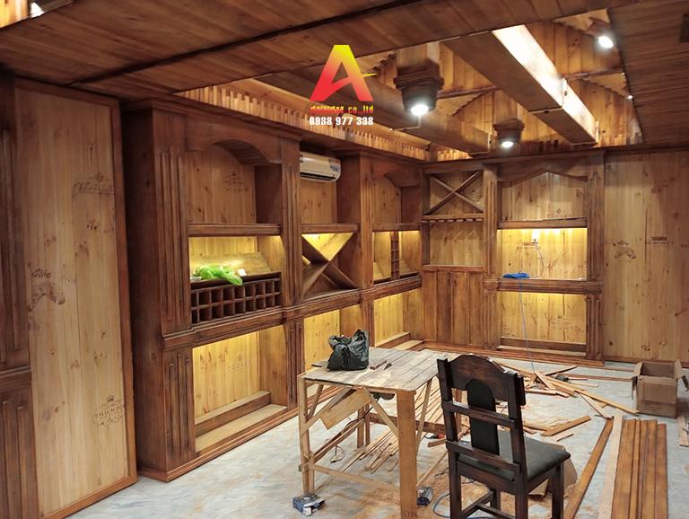 thiết kế hầm rượu vang