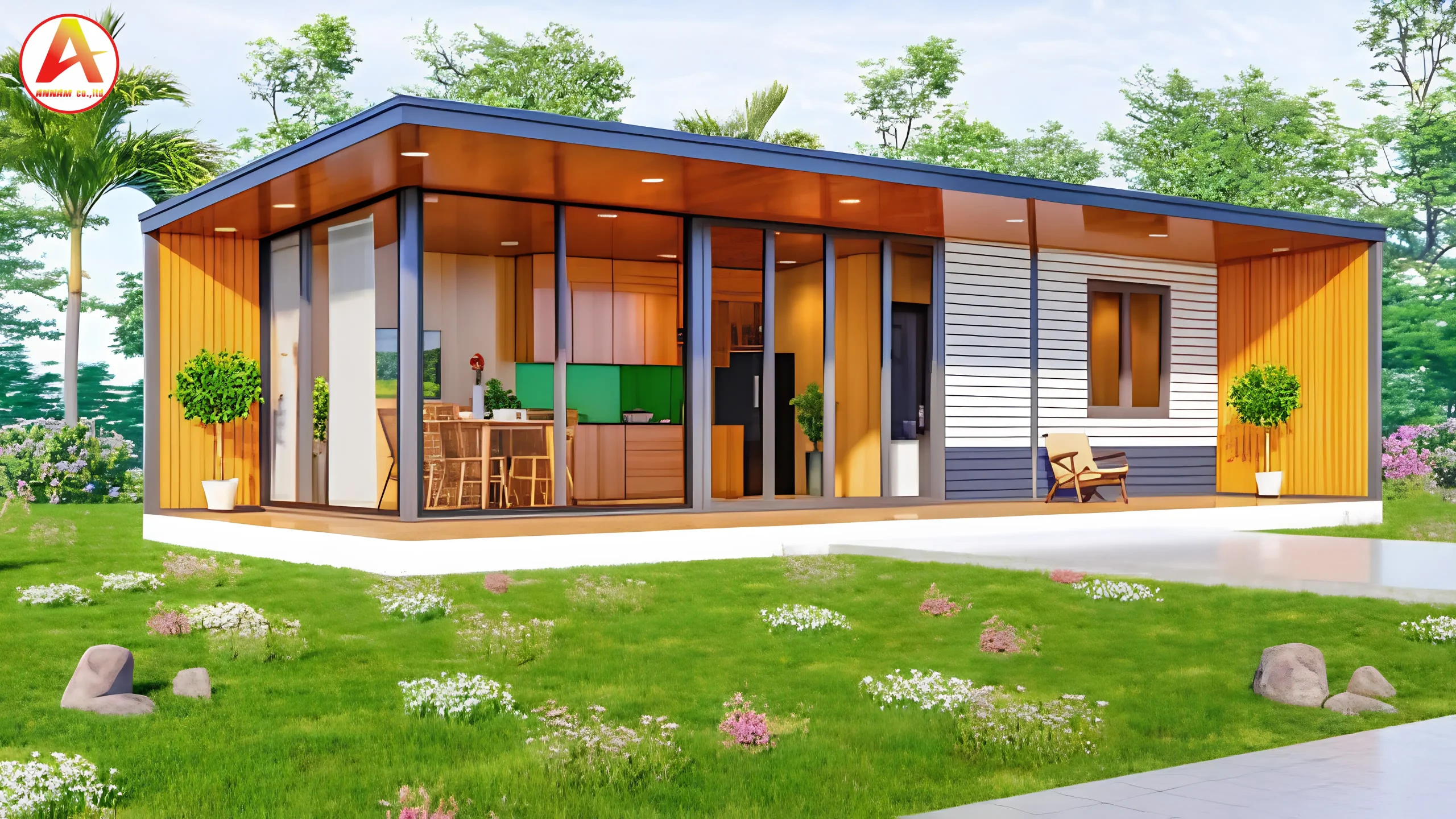 Khám phá mẫu nhà lắp ghép bungalow đẹp, hiện đại, phù hợp kinh doanh homestay và nghỉ dưỡng