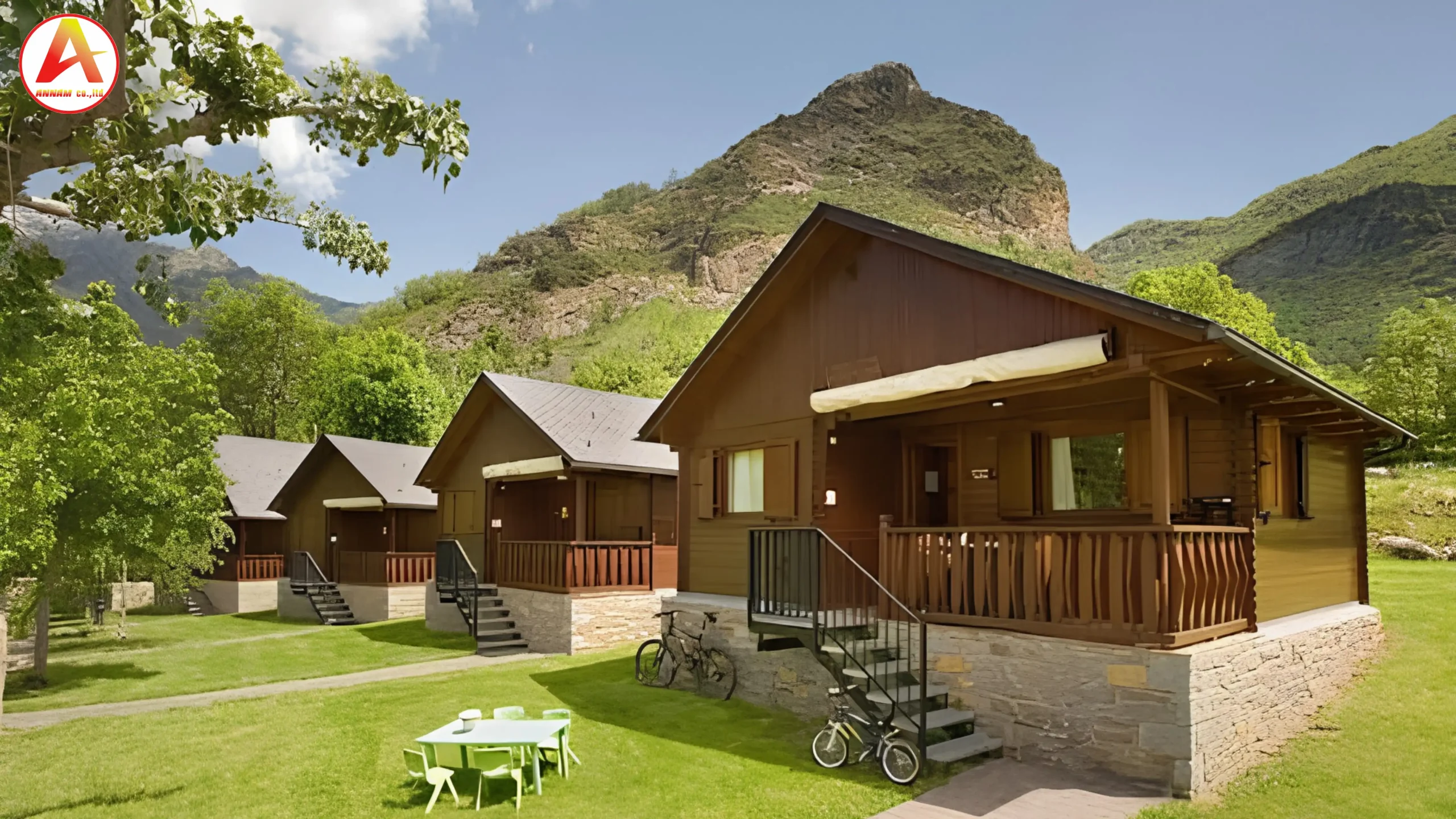 Bungalow lắp ghép nghỉ dưỡng do Công ty An Nam tư vấn thiết kế.
