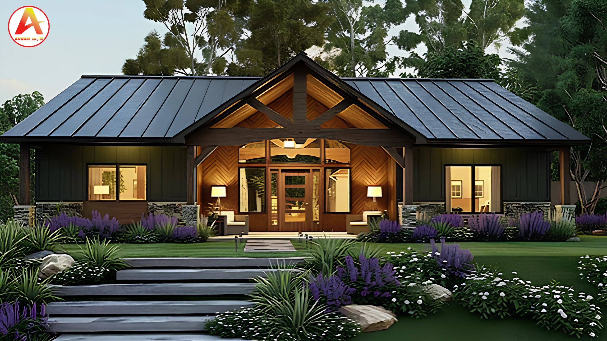 Bungalow lắp ghép nghỉ dưỡng do Công ty An Nam tư vấn thiết kế.